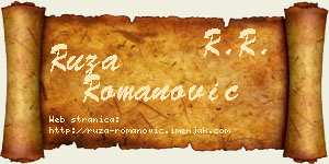 Ruža Romanović vizit kartica